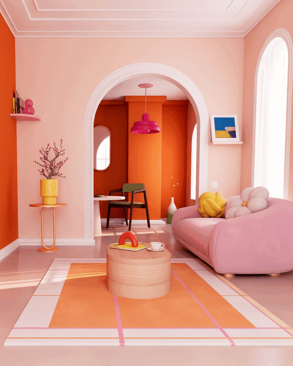 3d render interior design