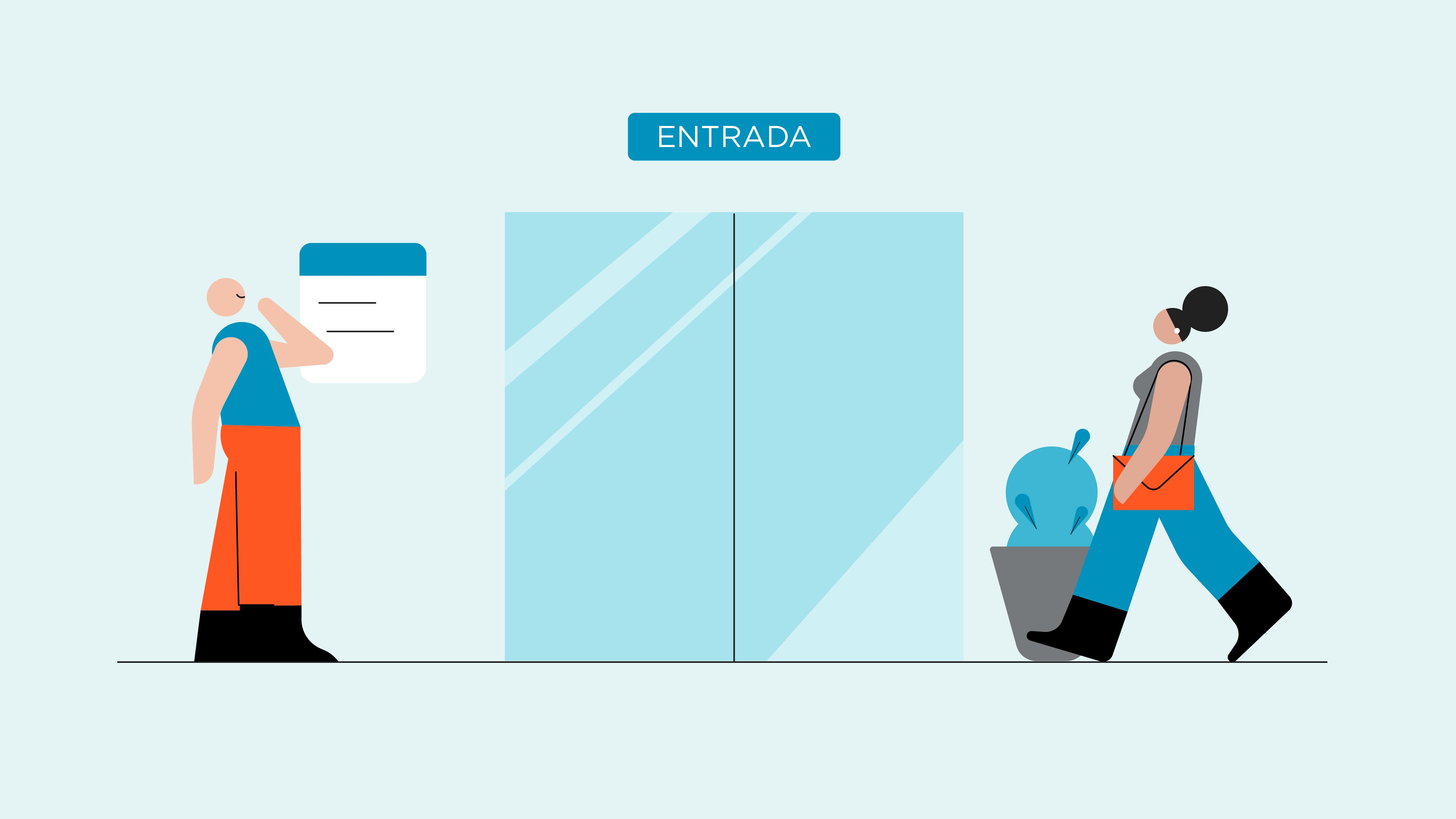 hospital entry illustration